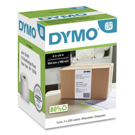 DYMO LabelWriter White Shipping Labels, 4x6", 220 Labels 1744907